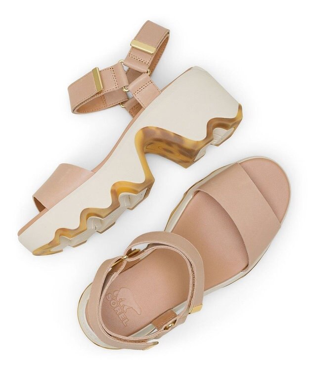 SOREL SOREL/ キネティック オーラ ワイストラップ /ソレル Honest Beige Bleached Ceramic