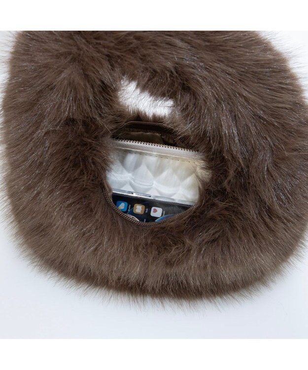 UNBILLION カカトゥ kakatoo / オーバルファーバッグ ブラウン