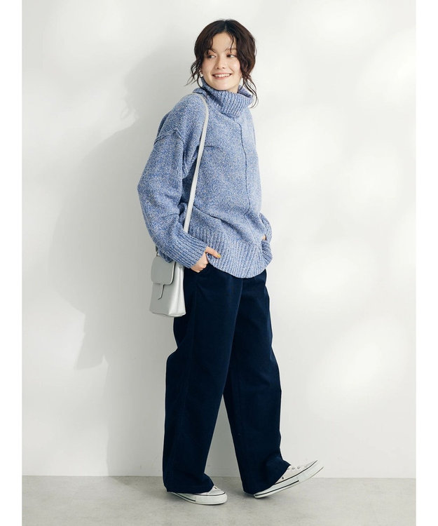 CRAFT STANDARD BOUTIQUE センタータックニットプルオーバー Blue