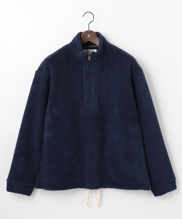 JOSEPH ABBOUD MOUNTAIN 【SPACE／UNISEX】ボアソリッド プルオーバー ネイビー系