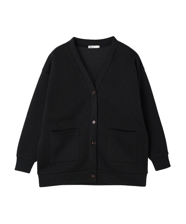 CRAFT STANDARD BOUTIQUE ニットフリースＶネックカーディガン Black