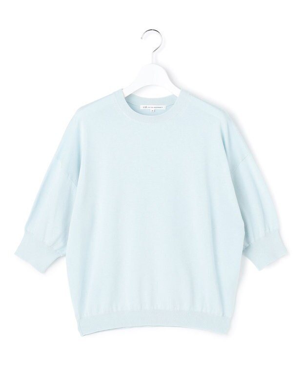 23区 【先行予約】キュプラコットン プルオーバー ニット スカイブルー系