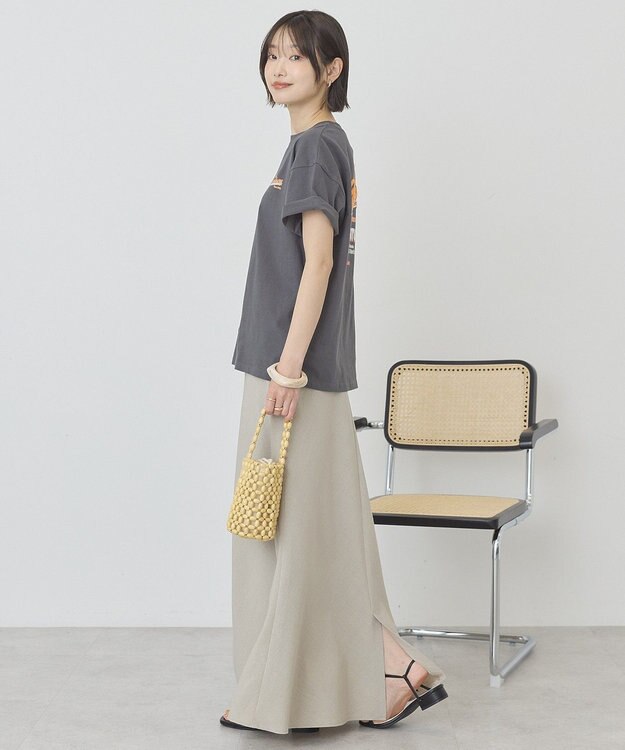 AMERICAN HOLIC サガラ刺繍Ｔシャツ Charcoal Gray