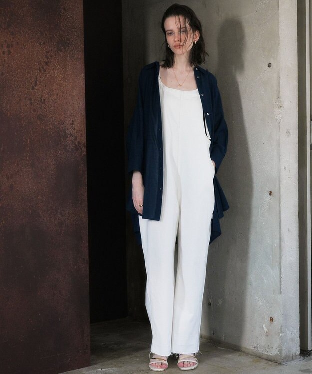 YECCA VECCA 綿麻ツイルサロペット Off White