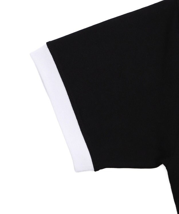 WEGO 【ユニセックス着用ITEM/MLサイズ展開】アクセ付きリンガーグラフィックT（SS） ブラック