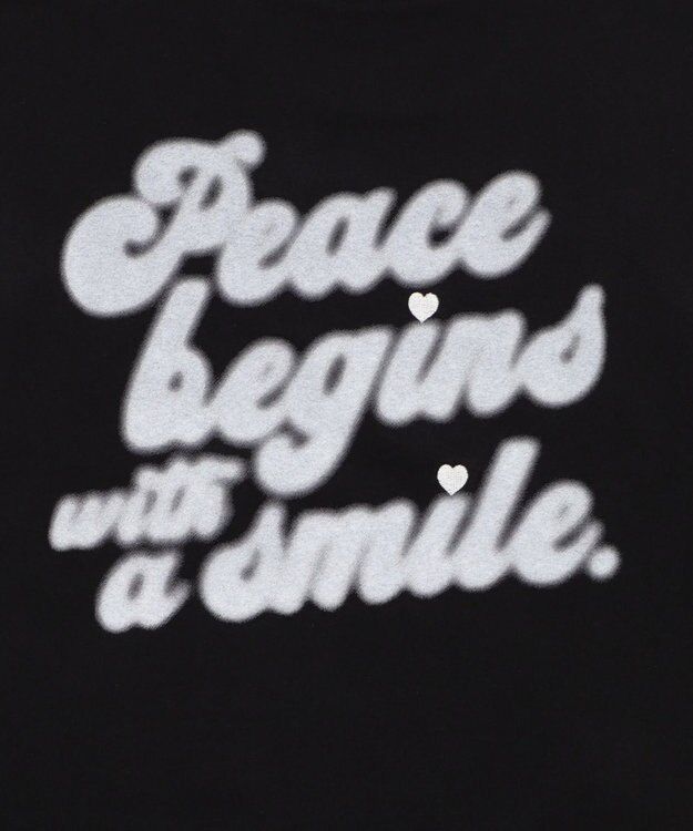 WEGO 【ユニセックス着用ITEM/MLサイズ展開】アクセ付きリンガーグラフィックT（SS） ブラック