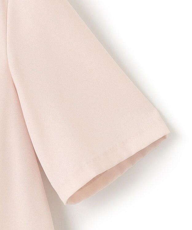 ICB 【接触冷感・UVケア・速乾・洗える】FluidBackSatin Tブラウス ピンクベージュ系［WEB限定］