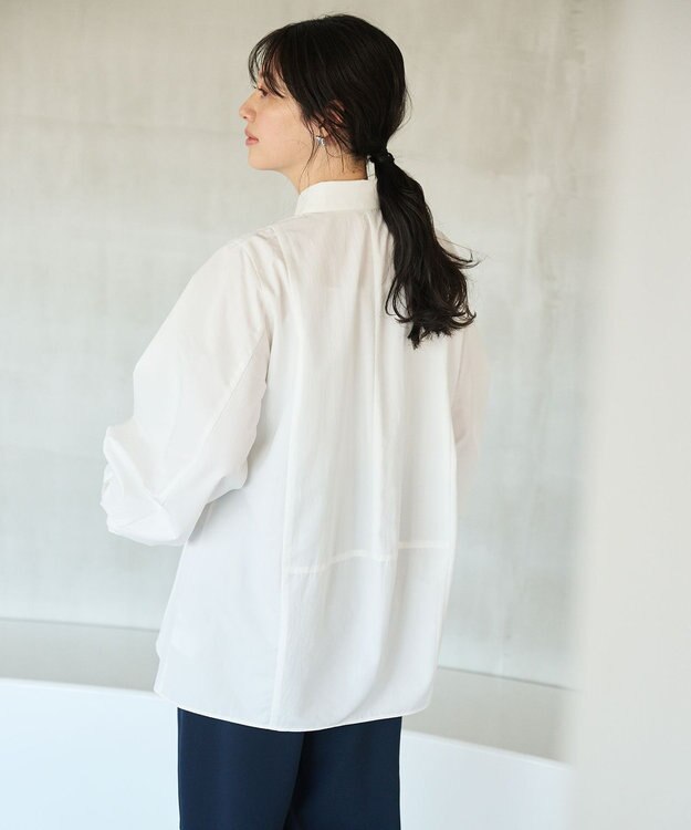 #Newans 【撥水】ユニークフォルムチュニック ホワイト