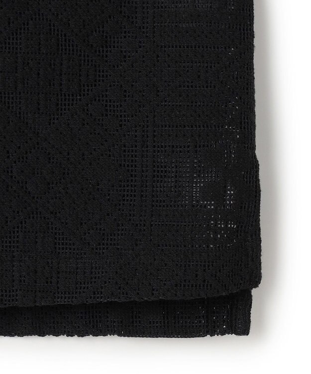 23区 【SLOW/一部店舗限定】モチーフレース 半袖 シャツ ブラック