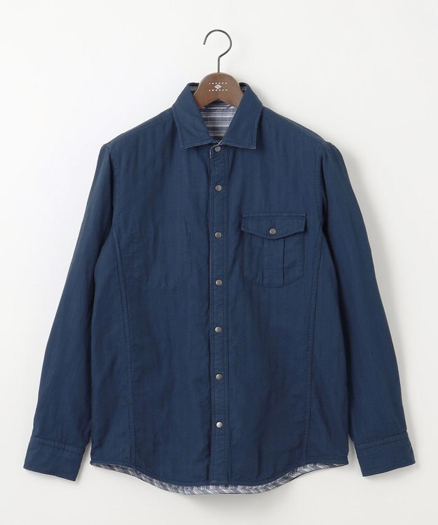 JOSEPH ABBOUD 【25SS・2WAY】リバーシブルシャツ ネイビー系