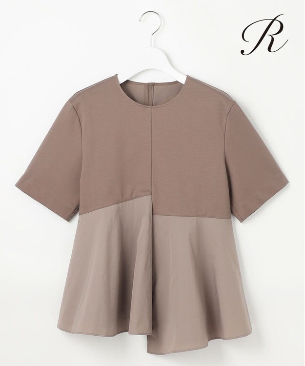 23区 S 【R(アール)】ハイゲージポンチジャージー カットソー グレージュ系