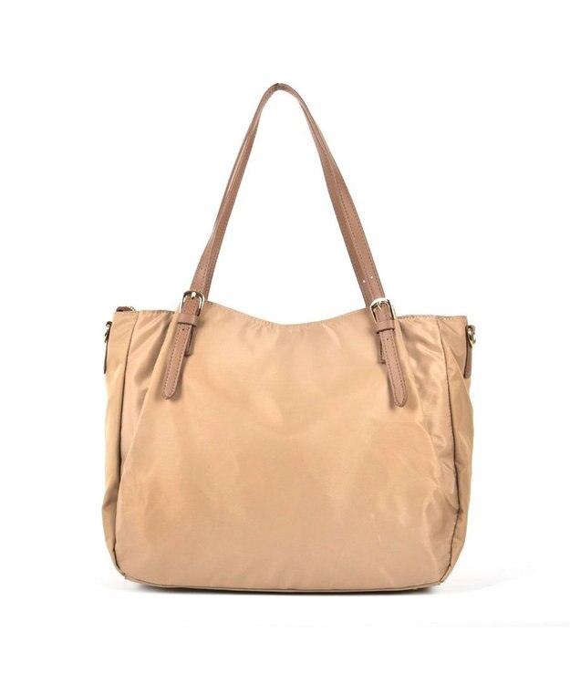 LA BAGAGERIE 【MONICA】ナイロン2WAYトートバッグ Mサイズ ベージュ