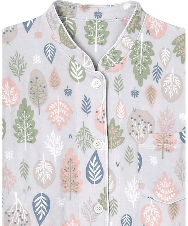 Wing パジャマ 長袖 長ズボン 綿混(本体) あったか レディース EP6012 ウイング／ワコール グレー