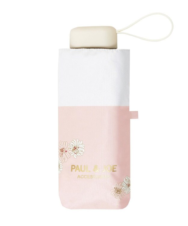 MOONBAT 【WEB限定/一級遮光99.99%】晴雨兼用折りたたみ日傘 ポール&ジョー(PAUL & JOE ACCESSOIRES)クリザンテーム/バイカラー 雨の日OK 遮熱 簡単開閉 UV 晴雨兼用 ピーチ