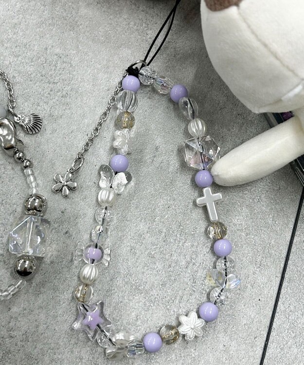 WEGO ビーズストラップキーホルダーC 柄7