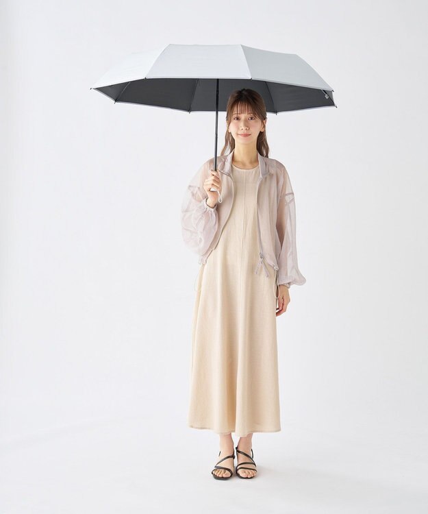 MOONBAT 【世界初の放射冷却素材】REIKYAKUパラソル ラディクール 折りたたみ傘 60㎝ 晴雨兼用 日傘 遮光100％ UV100％ 遮熱 ライトグレー