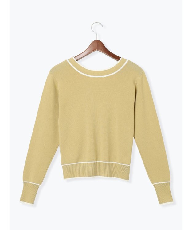 Te chichi 前後2WAYボウタイニットプルオーバー イエロー