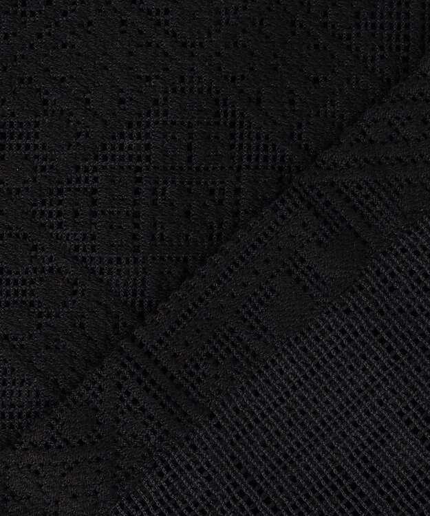 23区 【SLOW/一部店舗限定】モチーフレース 半袖 シャツ ブラック