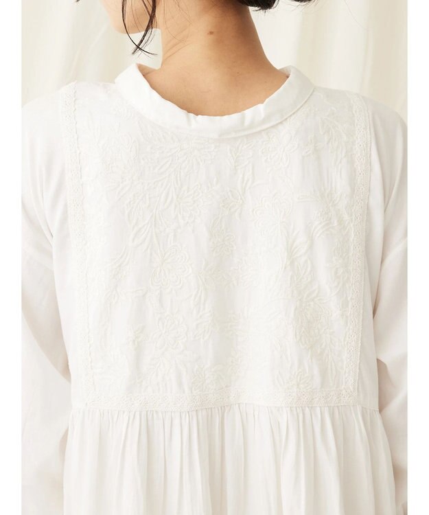 CRAFT STANDARD BOUTIQUE ２ＷＡＹインドコットン刺繍ワンピース Off White