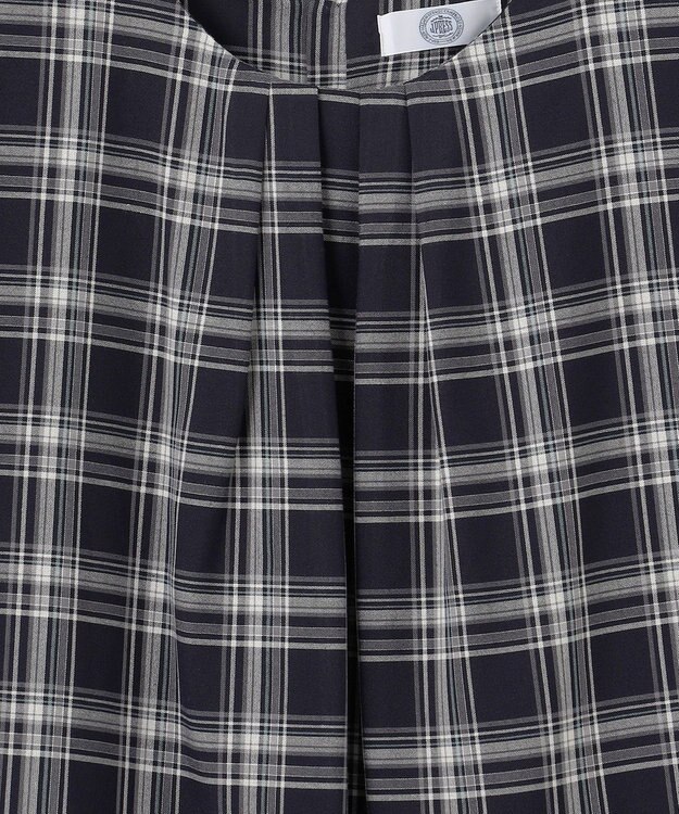 J.PRESS LADIES L シアーストライプ&チェック カットソー ネイビー系3