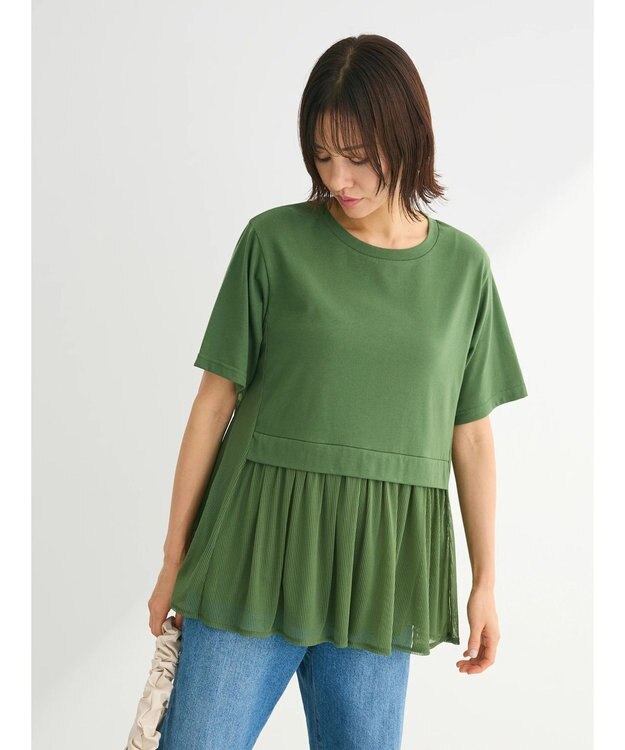 Green Parks メッシュドッキングチュニック Green