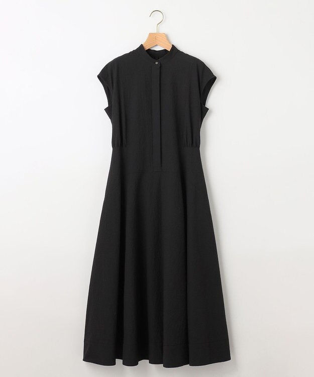 組曲 S 【WEB限定カラー・洗える】サッカーストレッチ ワンピース ブラック系