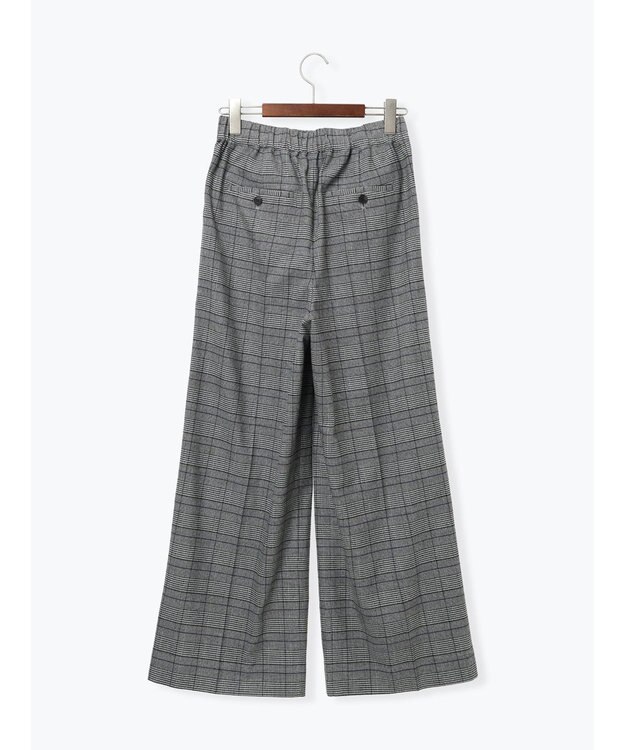 Te chichi グレンチェックスラックス チャコールグレー