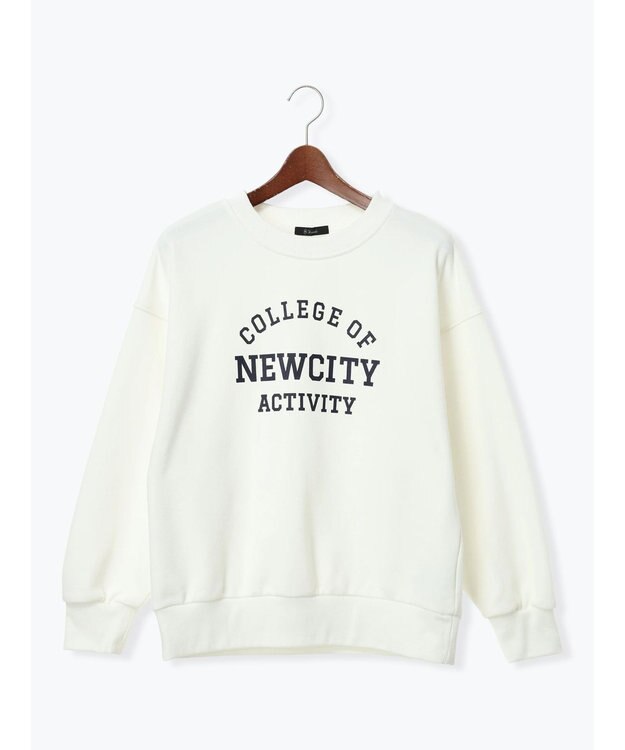 Te chichi 裏毛ロゴプルオーバー オフホワイト