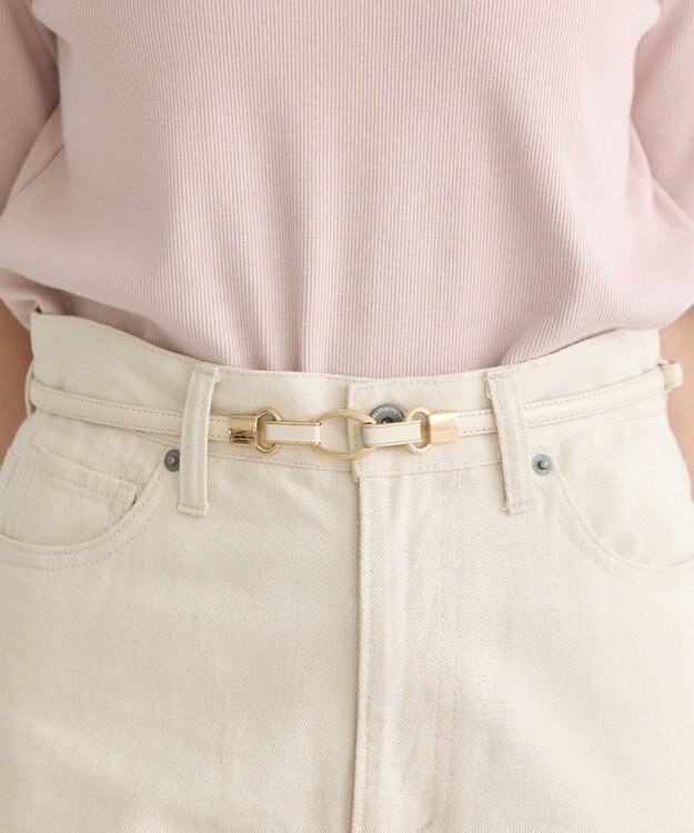 earth music&ecology ビットベルト Ivory