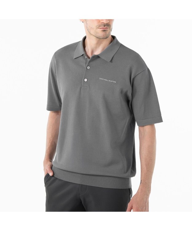 ZERO HALLIBURTON 半袖ニットポロシャツ ZHG-M5A4c 85115 グレー