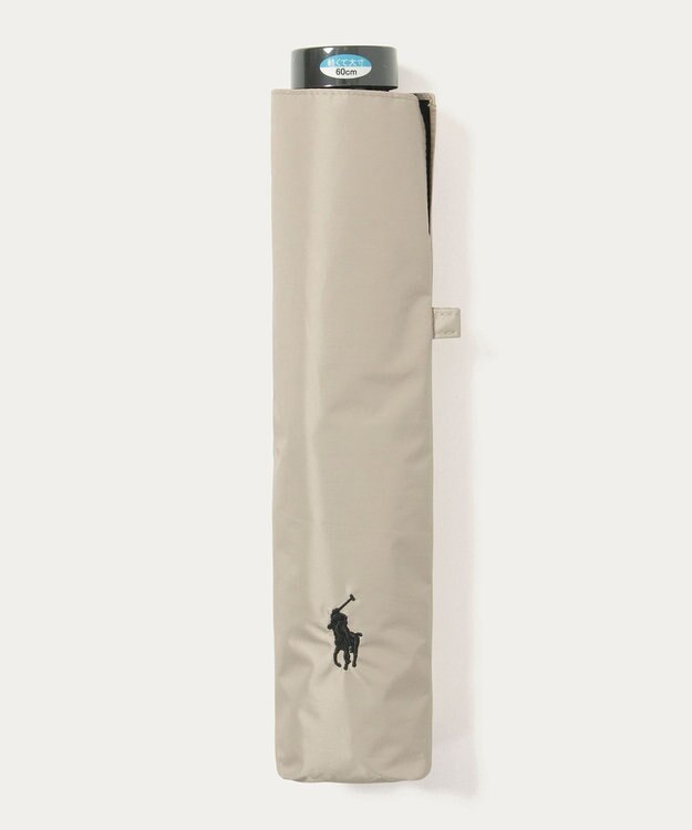 MOONBAT 【遮光率100％/遮熱/UV/大寸/軽量】POLO RALPH LAUREN（ポロ ラルフローレン）晴雨兼用日傘  ポロポニー 無地 折りたたみ傘 大きめ ベージュ