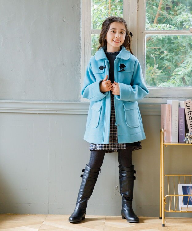 組曲 KIDS 【150-170㎝】ダッフルコート ターコイズ系