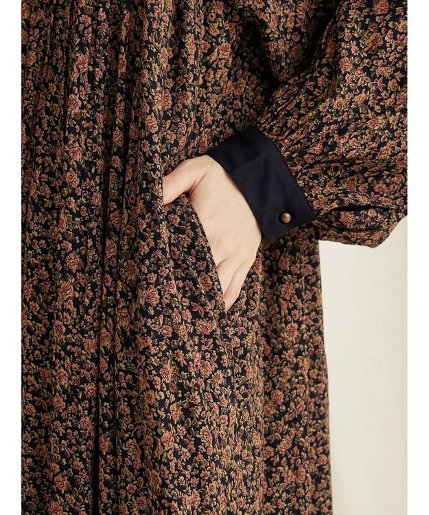 CRAFT STANDARD BOUTIQUE レーヨンキルト切り替えワンピース Flower