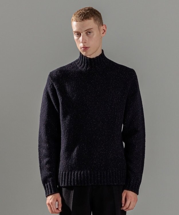 JOSEPH HOMME マルチノット　ハイネックニット ネイビー系