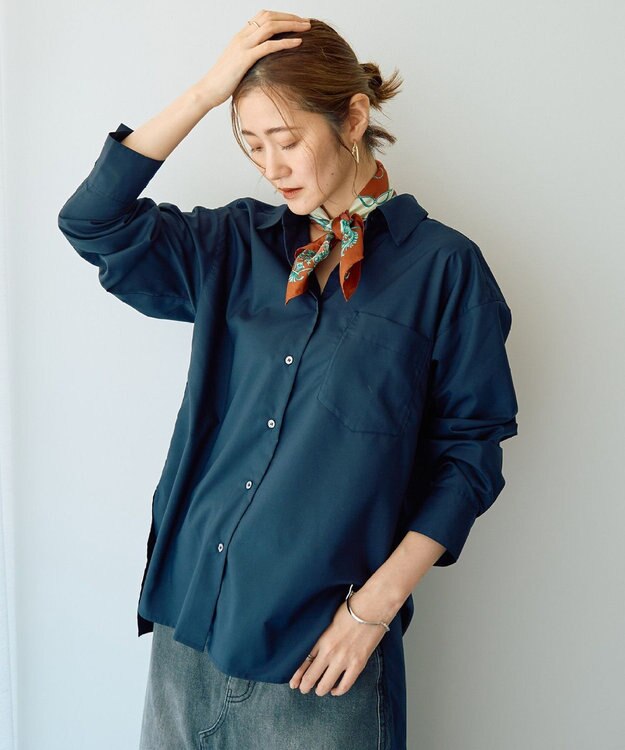 YECCA VECCA ロングシャツ Navy