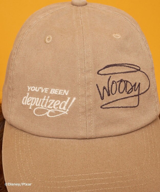 AMERICAN HOLIC 【TOY STORY】ヴィンテージ加工サインロゴCAP Brown