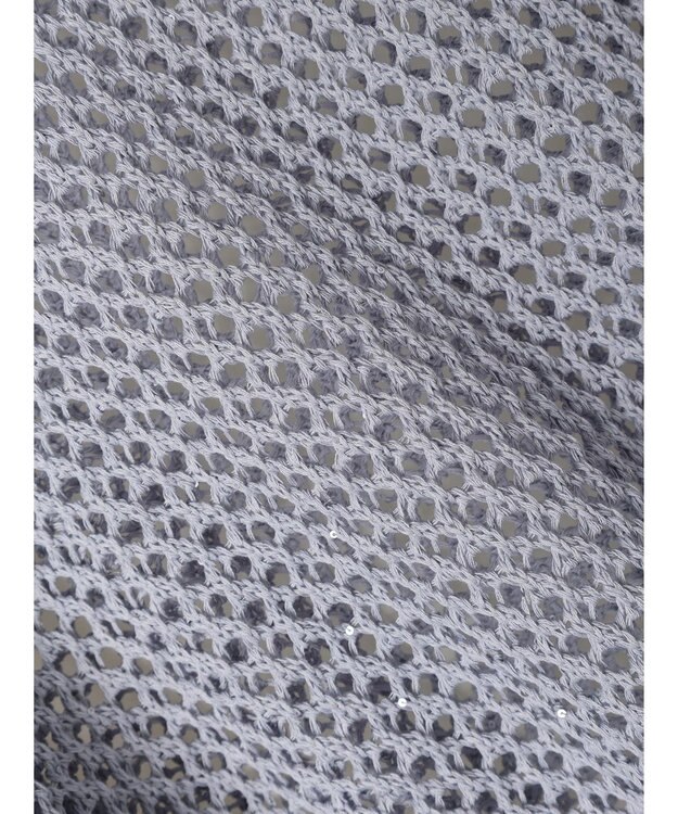 earth music&ecology スパンコールショートゆるニット Sax