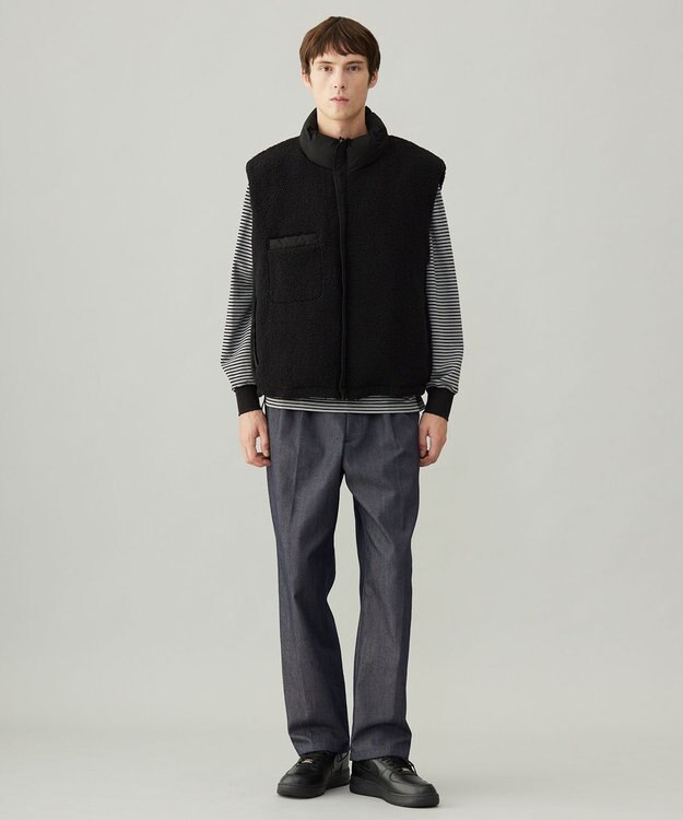 UNFILO MENS 【新色追加】FINE MOVE デニム タックパンツ [24年商品] ネイビー