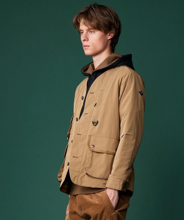 JOSEPH ABBOUD MOUNTAIN 【ECO撥水/起毛裏地】マイクロリップワッシャー ブルゾン ベージュ系