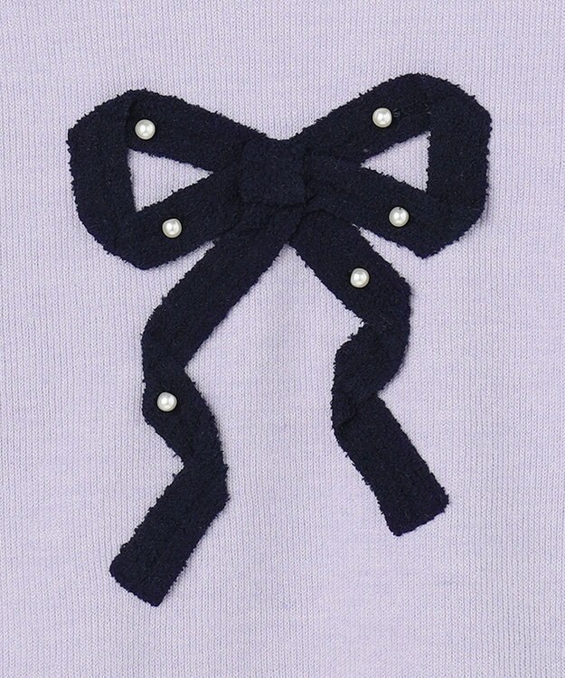 ANY KIDS リボン ニットソー トレーナー ラベンダー