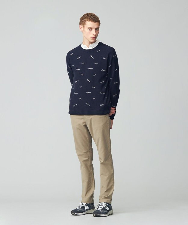 J.PRESS MEN ドビーストレッチ起毛パンツ ベージュ系