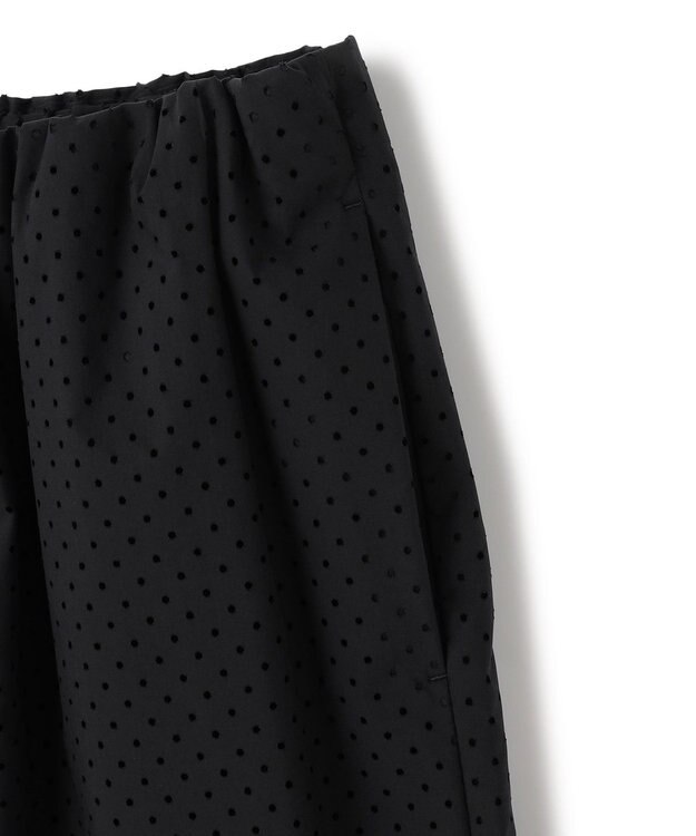 BEIGE， 【洗える】PICCOLO / パンチングドットイージーワイドパンツ Black