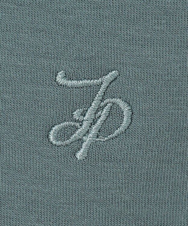 J.PRESS LADIES L ダンボール ジップアップ パーカー グレイッシュグリーン系