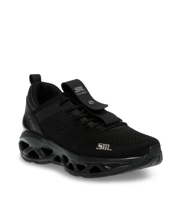 STEVE MADDEN SURGE 1 デザインソールニットスニ―カー ブラックブラック