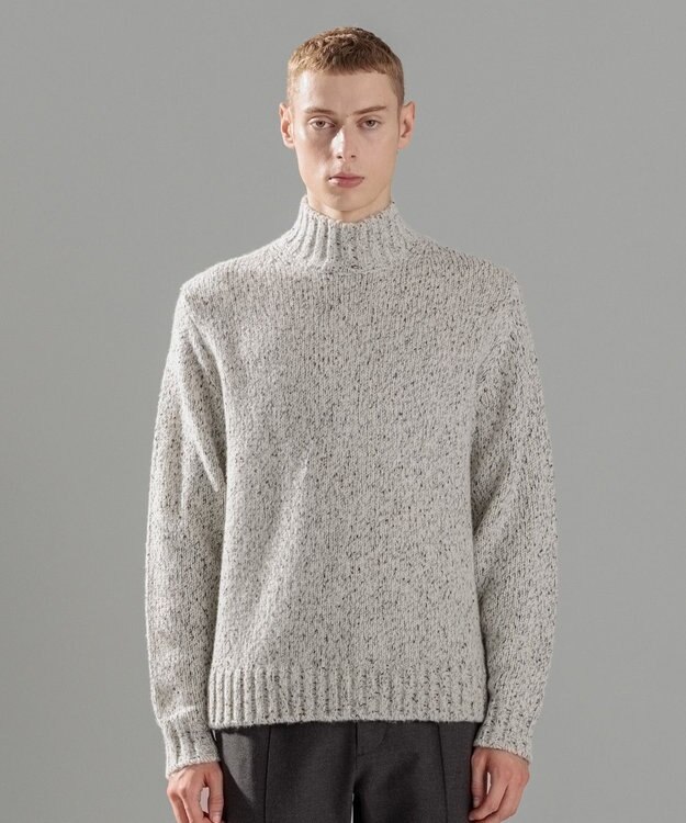 JOSEPH HOMME マルチノット　ハイネックニット アイボリー系