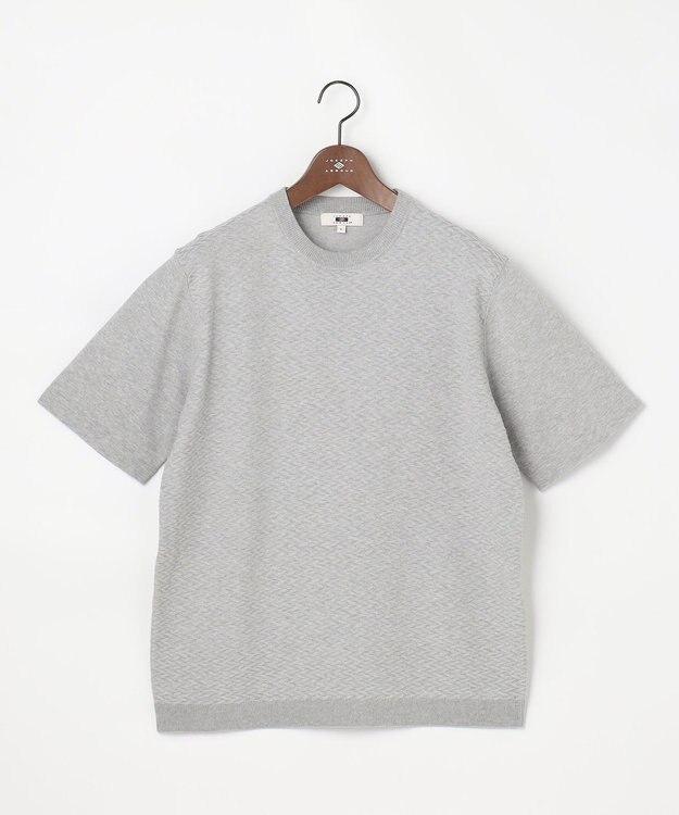 JOSEPH ABBOUD 【サステイナブル・オーガニックコットン使用】オーガニッククール ニット Tシャツ ライトグレー系