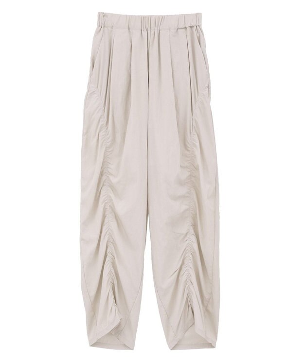 AMERICAN HOLIC ギャザーバレル風パンツ Ecru