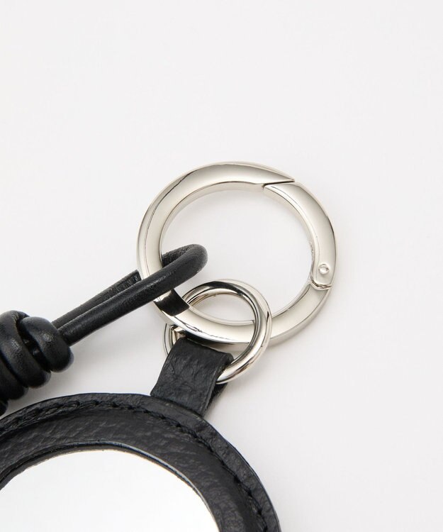 russet 【2025AW新作】ミラー付きレザーチャーム(Z-217) Black