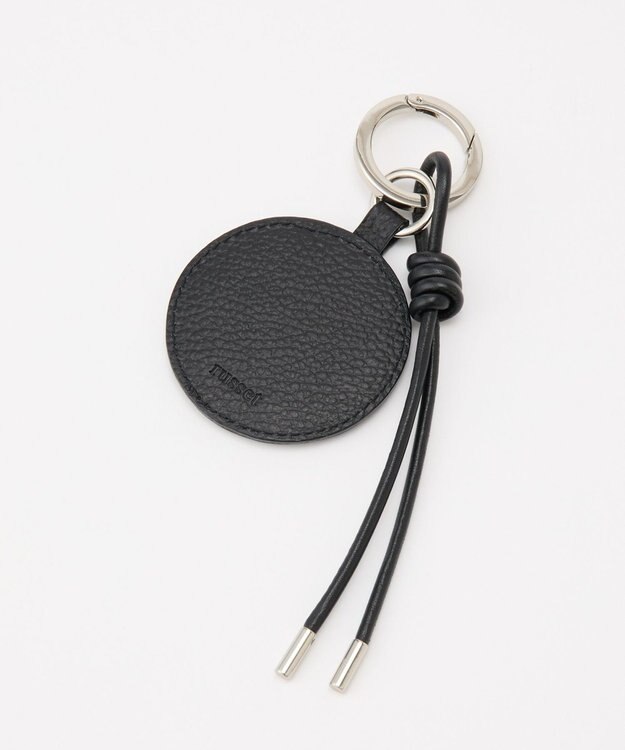 russet 【2025AW新作】ミラー付きレザーチャーム(Z-217) Black