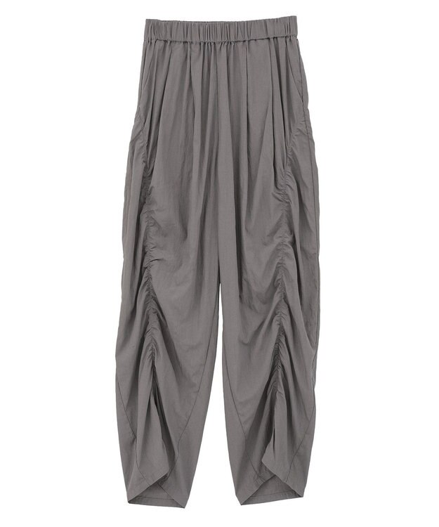 AMERICAN HOLIC ギャザーバレル風パンツ Gray Beige